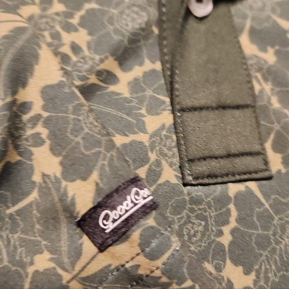 Good Good Golf "Vintage Vines" Performance Polo Olive Green Floral Small - Picture 10 of 13